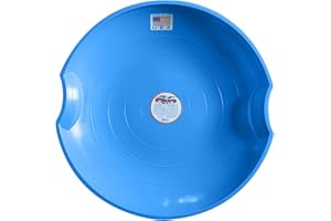 Flexible Flyer Paricon 626 Round Flying Saucer Disc Racer Polyethylene Snow Sled Toboggan, for Ages 4 and Up, 26 Inch Diameter