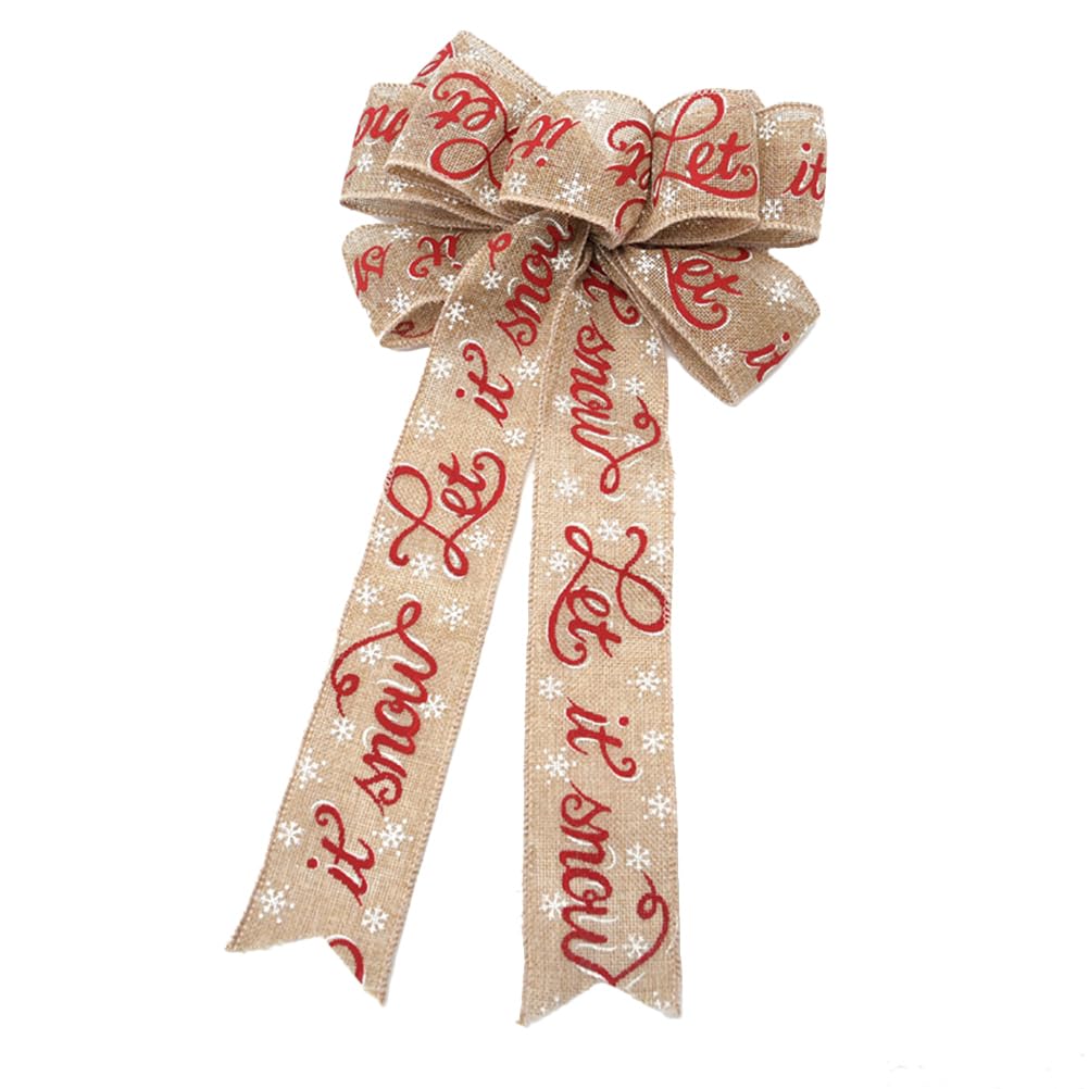 Holibanna Christmas Bowknot Tree Pendant Hanging Decoration for Festive Indoor Outdoor Use on Trees Wreaths Staircase Porch Party Adornment