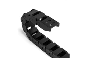 Aweking 10 x 15mm (Inner H x W) R28 Bridge Type Drag Chain Cable Wire Carrier Protection Chain 39.3inch/1M for 3D Printer and CNC Router Mill,Black Plastic Nylon(Non-openable)