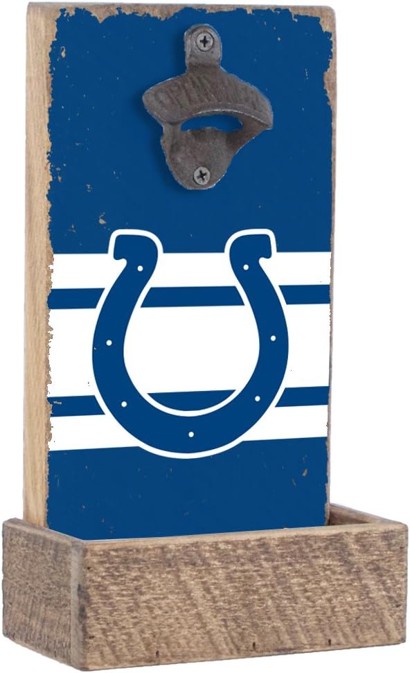 Rustic Marlin Designs New York Giants Team Color Stripes Bottle Opener by Rustic Marlin