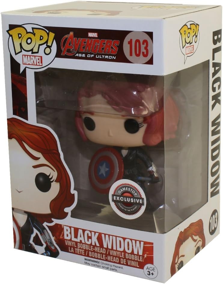 black widow with shield funko pop
