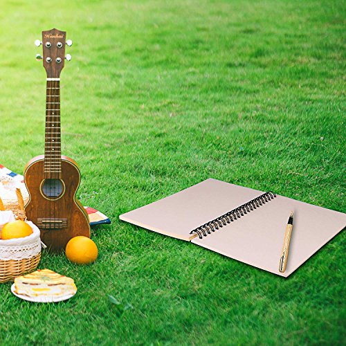 3 Pack Spiral Notebook, Sketch Pad Unlined Planner Travel Diary Blank Writing Journal for Drawing Doodling, 5 x 7inch, 100 Pages Per Book