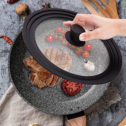 Teeo [2 Pack] Universal Pan Lid Silicone Pot Lids Pan Cover for