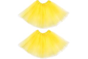 EURZOM 2 Packs Halloween Tutu Skirt 3 Layered Elastic Short Tulle Rainbow Tutu Dress for Woman Girls 80's Halloween Costume