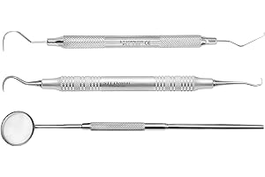 ST INSTRUMENT USA INC Dental Scaler Plaque Tarter Remover Professional Hygiene Cleaning Kit Stainless Steel Tooth Scraper Cleaner Pick Scaler Oral Care Tools Set Code CS02