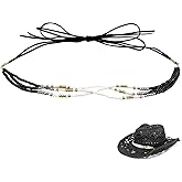 nemokamai Cowboy Hat Bands for Men Women, Leather Hatbands Belt for Cowboy/Western/Fedora/Cowgirl Hats Multicolor