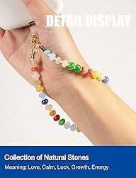 Handmade Natural Gemstone Crystal Beaded Charm Cell
