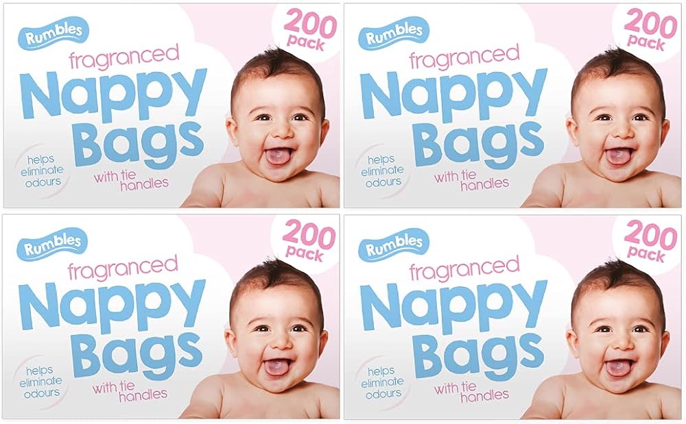 Nappy Bags Jumbo Box 4 x 200 Pack 800 Nappy Bags Brand Nappy Bags