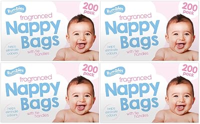 Nappy Bags Jumbo Box 4 x 200 Pack 800 Nappy Bags Brand Nappy Bags