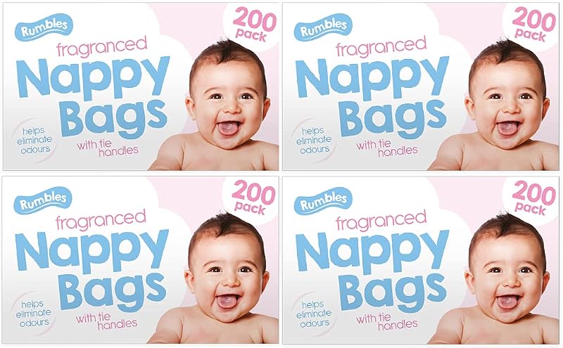 Nappy Bags Jumbo Box 4 x 200 Pack 800 Nappy Bags Brand Nappy Bags