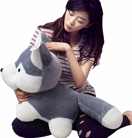 Amazon Bear Toys ハスキー犬のぬいぐるみ 友達にプレゼントぬいぐるみ 特大 いぬ 大きいサイズ 犬 かわいいウマ 動物ぬいぐるみ 手触りふわふわ かわ 90cm ぬいぐるみ おもちゃ