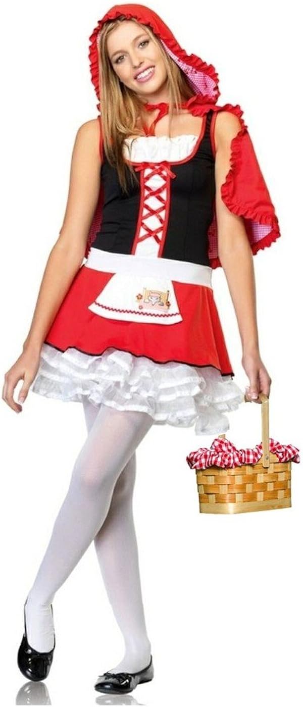 Amazon Com Little Red Riding Hood Teen Girls Costume And Basket Clothing