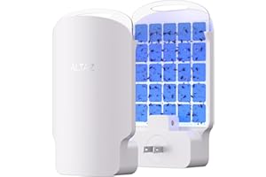 ALTAZ Fly Trap Indoor Plug in – Electric Bug Zapper with Six Light - Silent, Pet Safe & Mess-Free Flying Insect Traps - Gnat Catcher & Fruit Fly Killer for House Home Kitchen Bedroom (1 Device + 1 Refill)