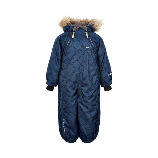 MINYMO Baby Boy Schneeanzug Herringbone AOP 2 Zipper