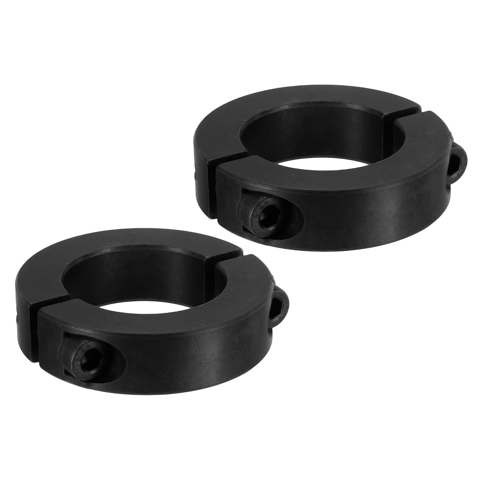 Photo 1 of PATIKIL Bore 45mm Double Split Shaft Collar 73mm OD 19mm Thickness, 2 Pack 45#Carbon Steel Locking Collar Clamp Style with Set Screw for Machine Tools Industry, Black