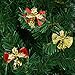 12pcs Grid Christmas Mini Cute Bow Tree Hanging Decoration Xmas Bowknot Ornament 5CM