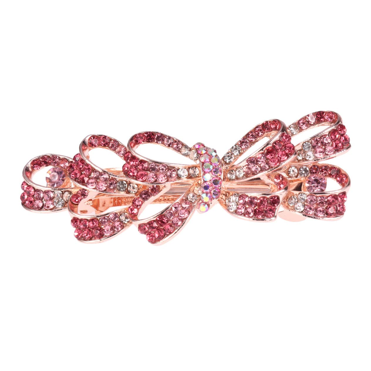 LALAFINA Crystal Rhinestone Hair Clips Elegant Barrettes for Women Fancy Spring Clips Sparkling Diamonds for Party and Daily Use