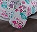 MarCielo 2 Piece Kids Bedspread Quilts Set Throw Blanket for Teens Boys Girls Bed Printed Bedding Coverlet, Twin Size, Purple Hoot (Twin)