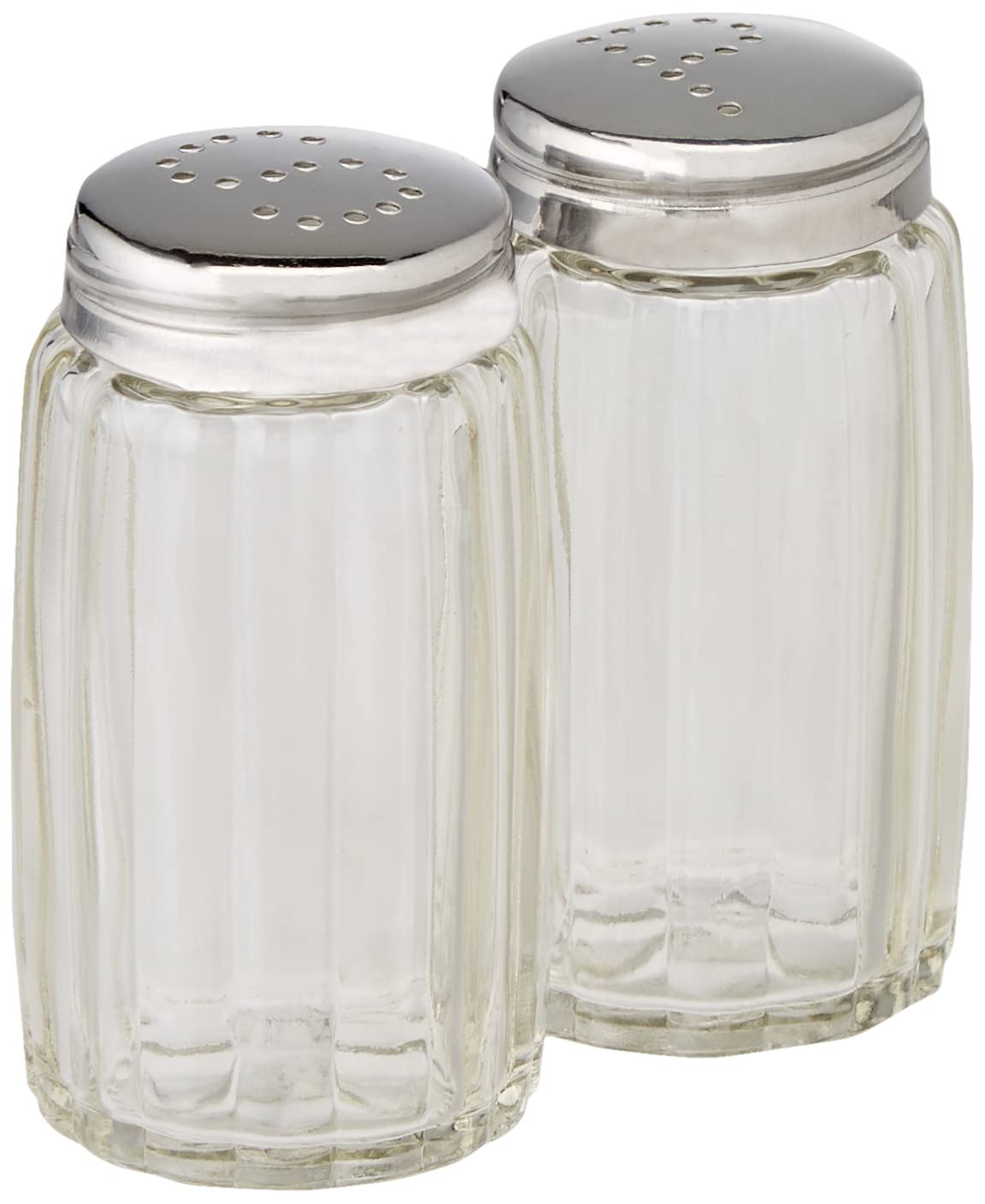 IBILI 768715 Salt & Pepper Shaker Set Small, Stainless Steel, Silver/Transparent, 9 x 8 x 4 cm