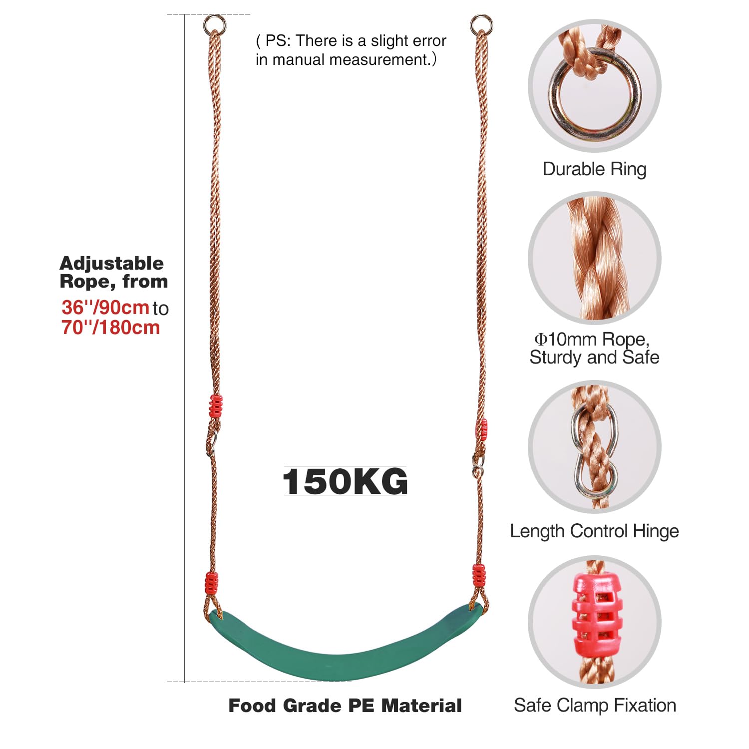 RedSwing Swing Seat for Kids Outdoor with 36-70