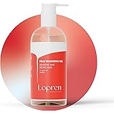 Lopren Facial Cleansing Gel for Sensitive Skin, Chamomile & Aloe-Based Hydrating Face Wash, Gentle Non-Irritating Cleanser with Plant Proteins, Fragrance-Free, 13.5 Fl Oz