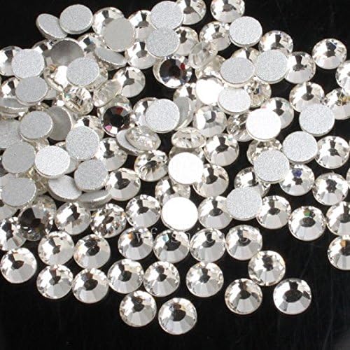 SS6 SS50 2 10mm Silver Back Czech Crystal Clear Rhinestones Flatback Non Hotfix (SS50(12MM)144pcs)