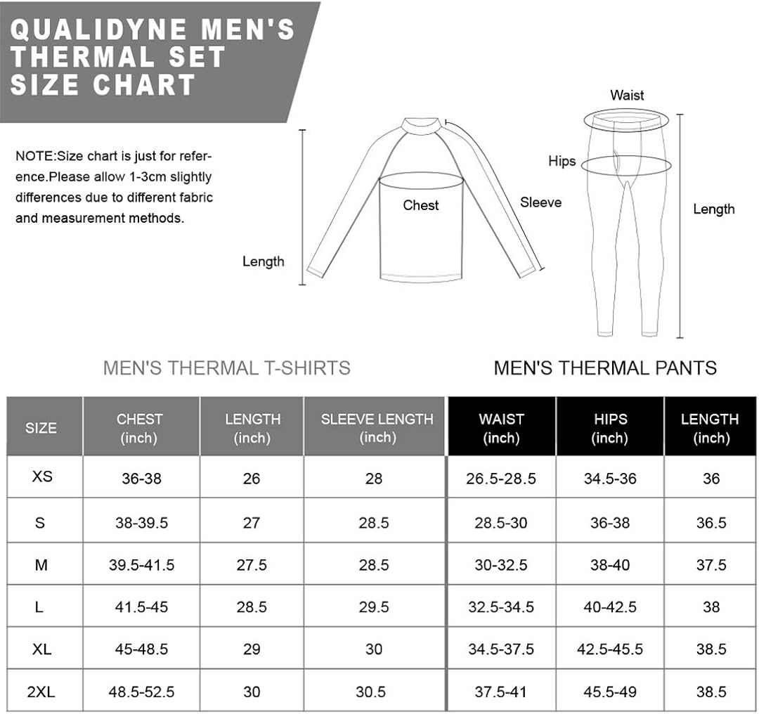 Men’s Thermal Underwear Fleece Lined Base Layer Long Johns Set Top and Bottom Winter Sports Suits at  Men’s Clothing store