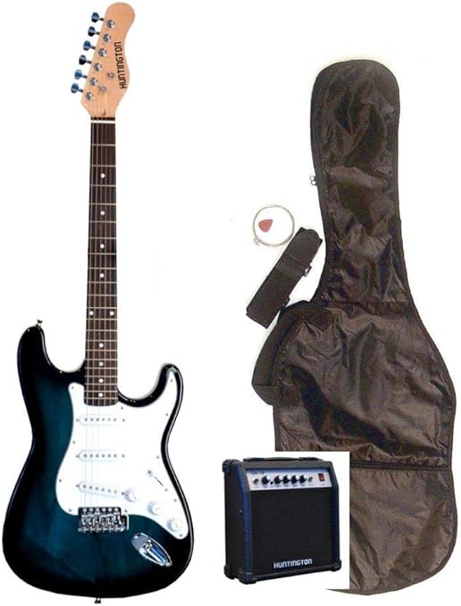 39" Full Size Blue Electric Guitar with “Learn to Play