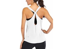 Fihapyli ICTIVE Workout Tank Tops for Women Yoga Loose fit Backless Muscle Racerback Summer Gym Tops