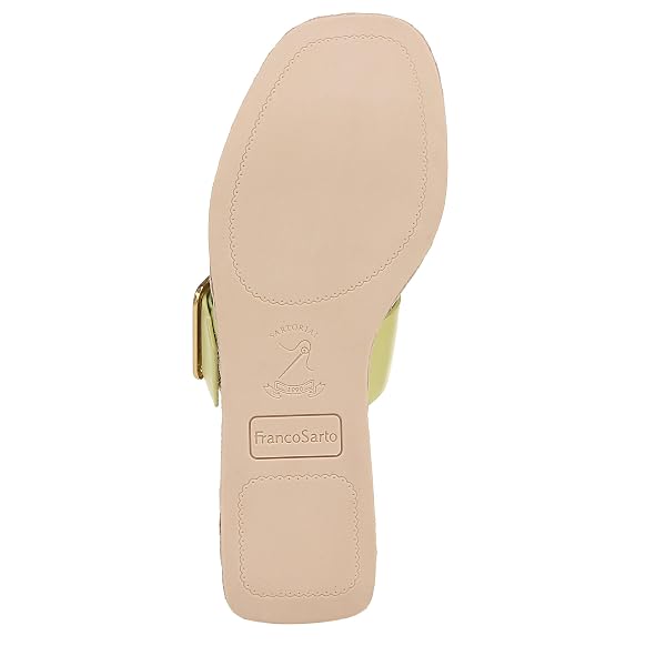 FRANCO SARTO WOMENS TAZIANA ESPADRILLE WEDGE SANDAL ALGAE GREEN LEATHER 9.5 M