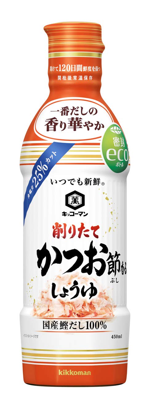 キッコーマン いつでも新鮮 削りたて鰹節香るしょうゆ 450ml商品画像