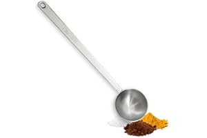 Tablecraft 2 Tablespoon Coffee Scoop, Stainless Steel, 9 Inch Long Handle Measuring Spoon, 30ml Two Tbsp Capacity, Restaurant, Cafe or Home Use