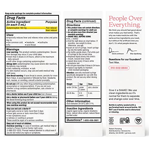 Genexa Infants’ Acetaminophen Oral Suspension for Babies