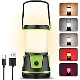 Rechargeable LED Lantern - 3000 Lumens, 5 Light Modes, IP54 Waterproof, 7500mAh Battery, Portable Flashlight for Camping, Hiking, Power Outages & Emergencie (Green)