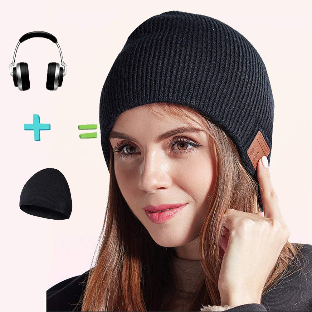 Bluetooth Beanie, Women Mens Gifts,Bluetooth Hat, Bluetooth Music Hat with Bluetooth 5.0, Built-in Mic, Fit for Outdoor Sports,Washable,Fashion Gifts for Men Women,Teenagers,Christmas Thanksgiving Day
