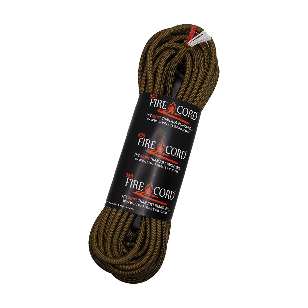 Live Fire 550 Fire Cord - 25 Feet - Coyote Brown