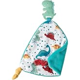 Mary Meyer Chewy Crew Soothing Baby Teether Lovey, 10-Inches, Pebblesaurus Dinosaur