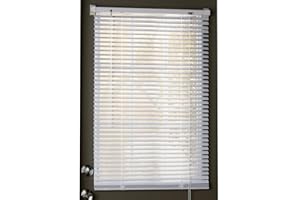 Collections Etc Easy Install Magnetic Blinds, 1" Mini Quick Snap on/Snap Off, for Steel Metal Door Windows Only, White, 25" X 40"