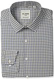Ben Sherman Men's Skinny Fit Check Spread Collar Dress Shirt, Yellow/Blue, 15.5