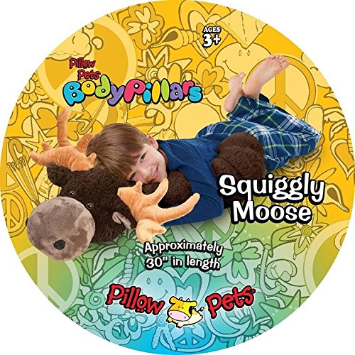 Pillow Pets BodyPillars Chocolate Moose 30" Cozy Stuffed Animal Plush Body Pillow Pricepulse