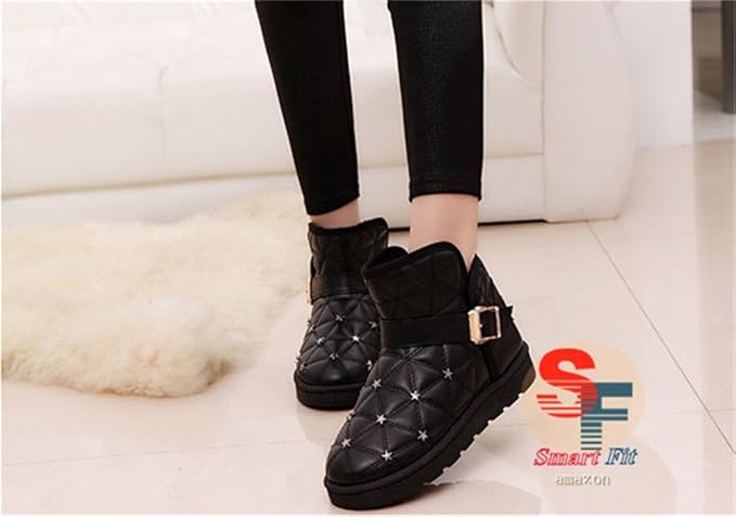 Amazon Co Jp ブーツ レディース 本革 ムートンブーツ Boots 雪 靴滑らない ブーツ スノーシューズ 防寒 スノーブーツ ウインターブーツ 雪ブーツ 冬靴 暖かいwv027 ブラック 25 服 ファッション小物