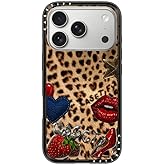 CASETiFY Compact iPhone 17 Pro Case [Slim and Sleek/Compatible with Magsafe / 4 ft. 2X Military Grade Drop Protection] - Patched Cheetah - Clear Black