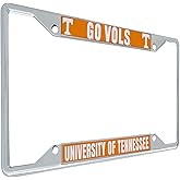 Desert Cactus University of Tennessee License Plate Frame UT Knoxville Volunteers Vols Holder for Front or Back of Car Metal Car Tag Holder Officially Licensed (Slogan 1)
