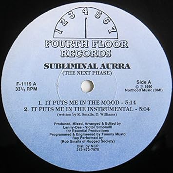 Subliminal Aurra The Next Phase Fourth Floor Records F 1119