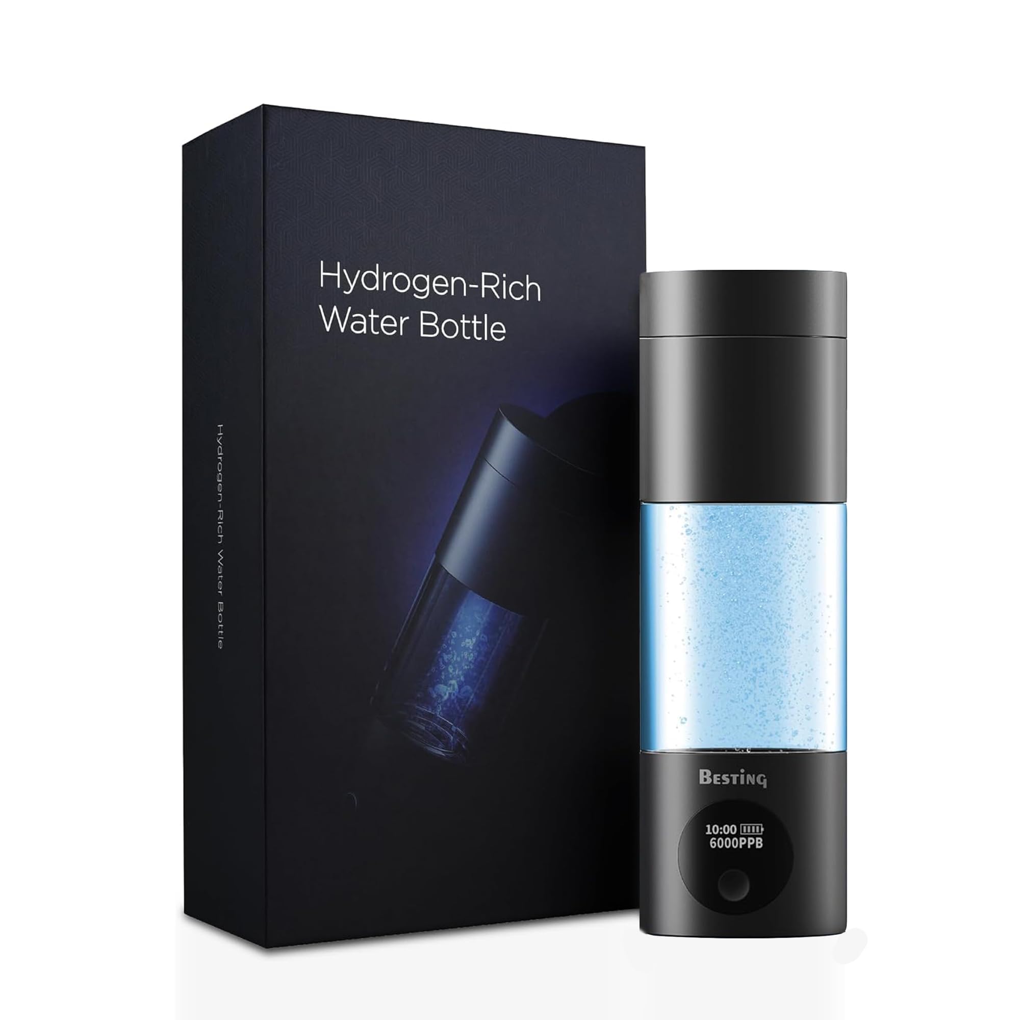 Photo 1 of BESTING Hydrogen Water Bottle, Up to 6000ppb Concentration, Upgrade Smart Touchscreen Control SPE Hydrogen Generator with LED Display Portable Hydrogen Water Machine, 320ml