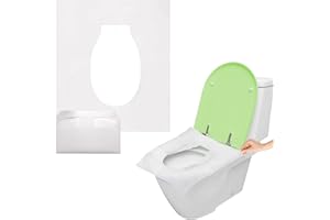 ABC PACK & SUPPLY ABC Disposable Toilet Seat Cover 14.5 x 17 Inches, Pack of 200 White Travel Toilet Seat Covers Disposable Flushable, Biodegradable, Soft 1-Ply Paper Disposable Toilet Seat Covers for Travel, Camping