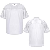 Blank Football Jersey,Mesh Practice Plain Football Shirt 90s Hip Hop Retro Active Unisex Workout Dry-Fit Soccer Sports Tee