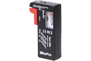 WeePro Battery Tester, Universal Battery Checker Small Battery Tester for AAA AA C D 9V 1.5V Button Cell - Battery Tester for Household Batteries