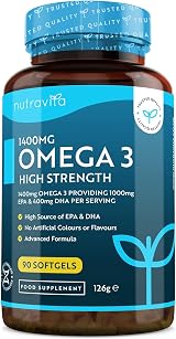 Nutravita Omega 3 Fish Oil 2000mg - 1000mg EPA & 400mg DHA - UK Made view 1