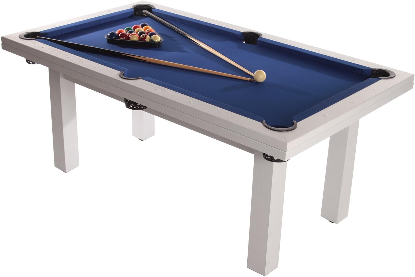Amalfi Pool & Dining Table (White with Blue Cloth)